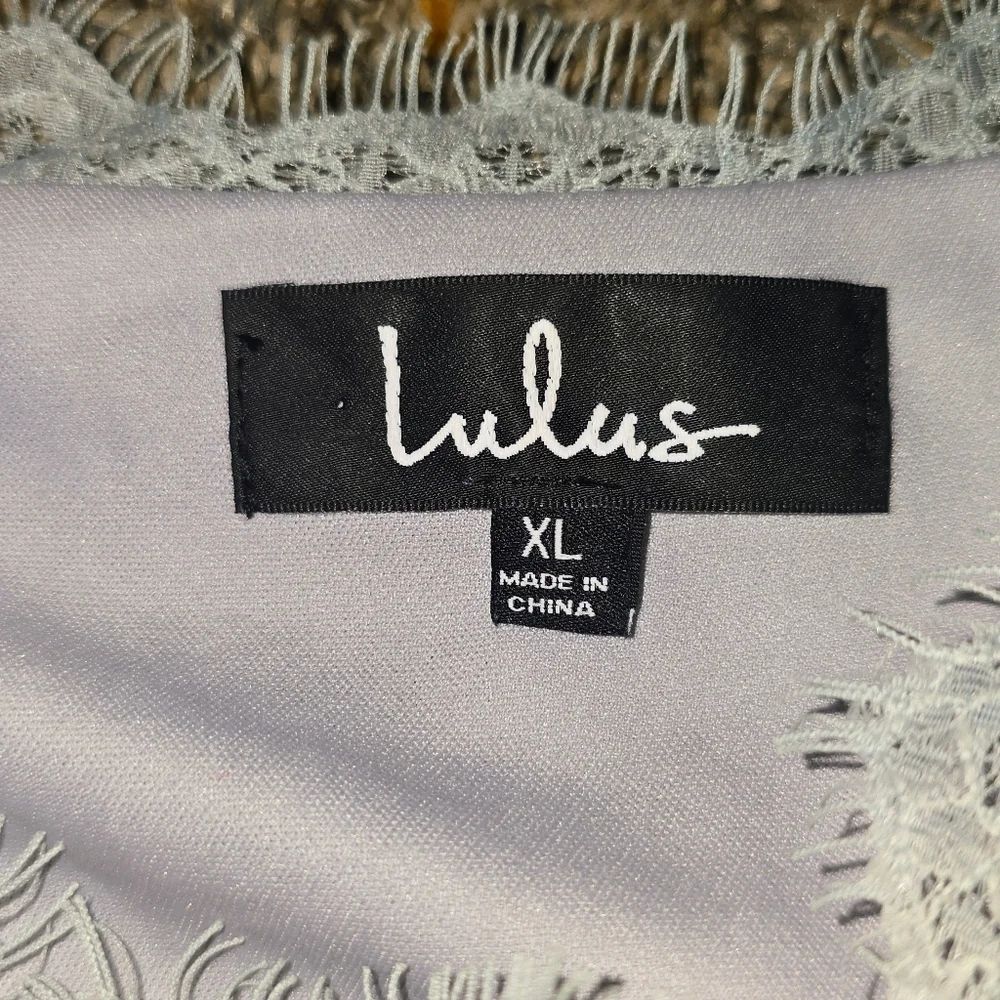 Lulus Floral Chiffon Dress – Light Blue, Size XL - Picture 3 of 6